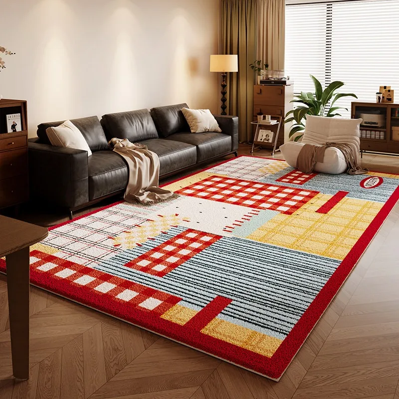 

Ковер для гостиной Dopamine с креативными геометрическими узорами, прикроватный коврик для спальни, стильный декор для дома, коврики для кофейного столика