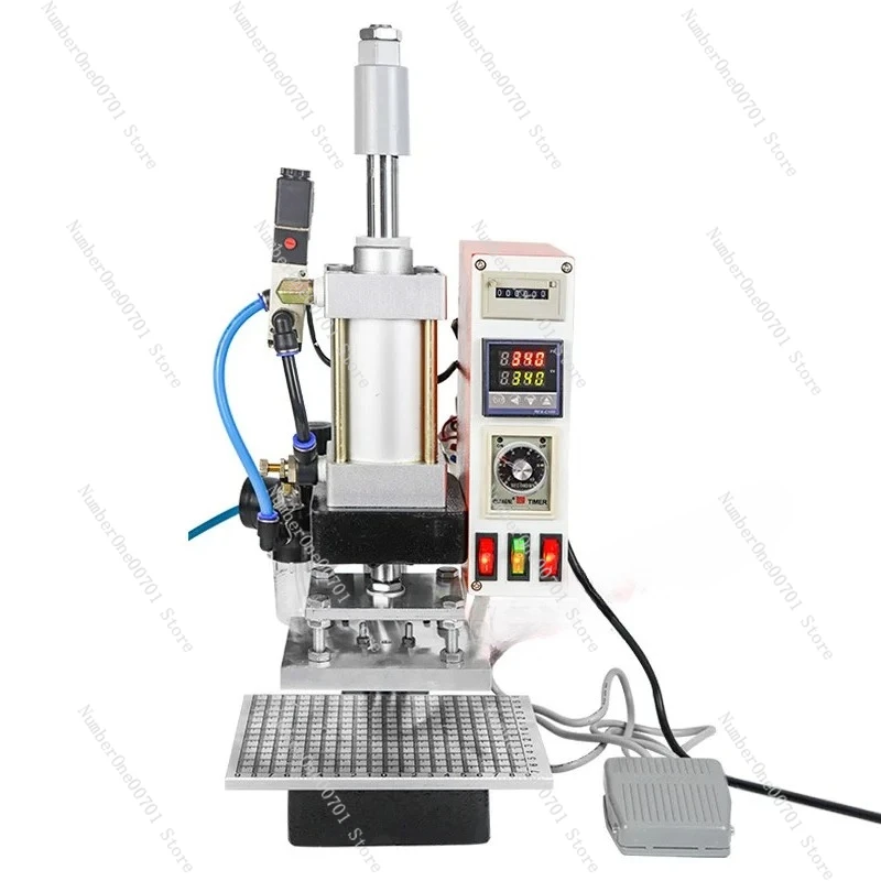 220V/110V Pneumatic Hot Stamping Machine PVC Card Book Leather Paper Wood Custom Logo Embossing Embossers