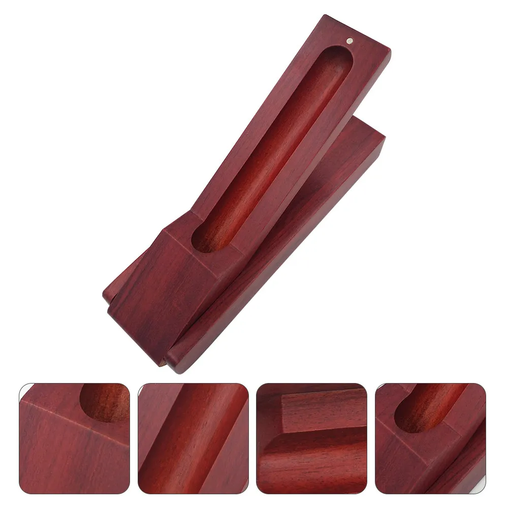 

1Pcs Wooden Flip Top Pencil Case Retro Stationery Box for Students Office Supplies Pen Storage Box Wooden Case Tool