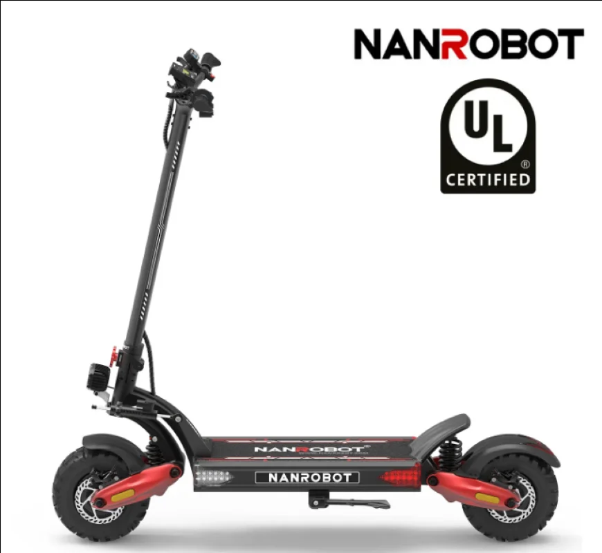 NANROBOT LS7+ Adult Electric Scooter - Fast 75mph Off-Road E-Scooter, Foldable Waterproof 6000W Dual Motor E-Scooter with Suspension, 300-Pound Load Capacity, 45-85 Mile Range, Dual Hydraulic Brakes