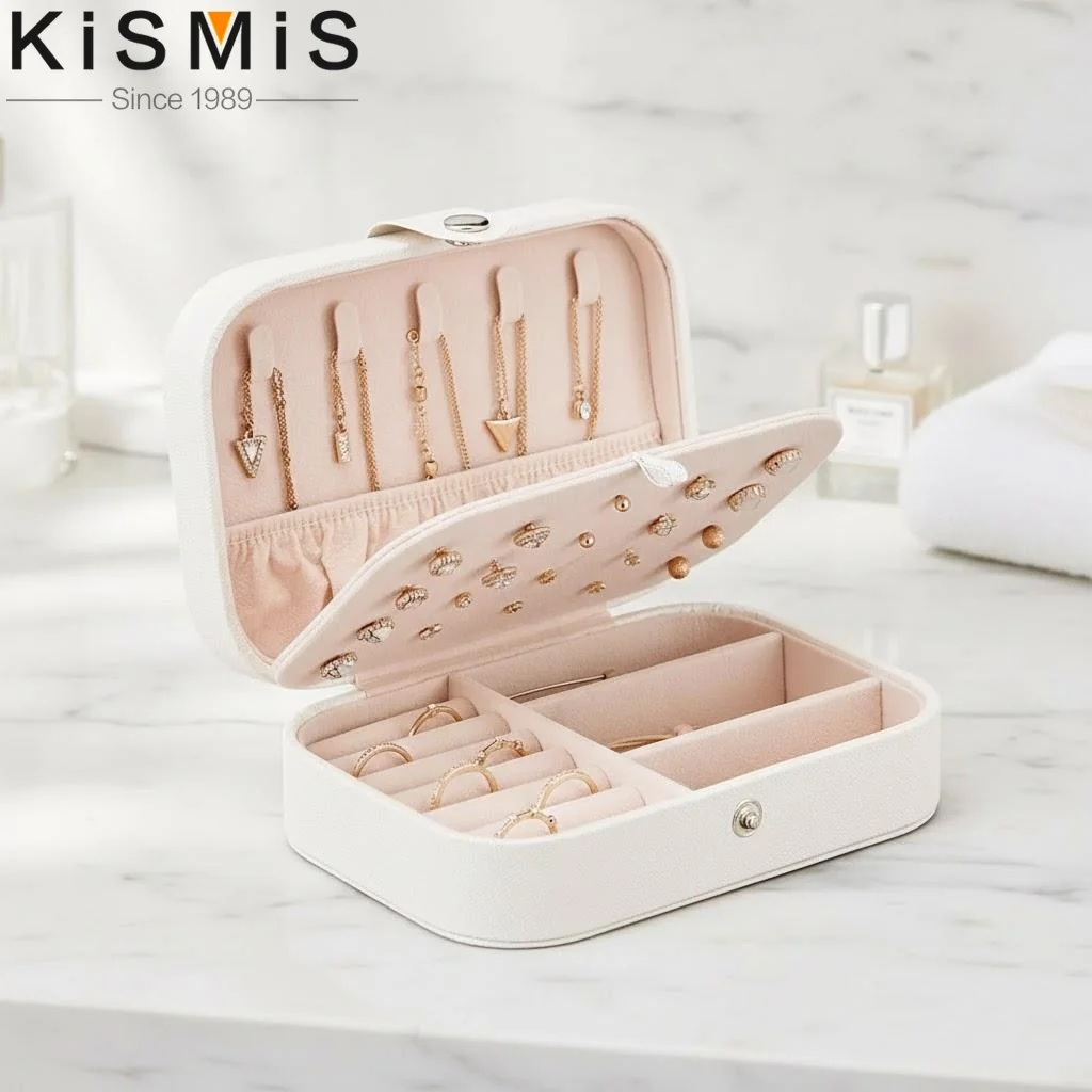 

НОВАЯ Шкатулка-органайзер для украшений из искусственной кожи, коробка для хранения и демонстрации, подставка для серег, упаковка для дома, путешествий, подарков