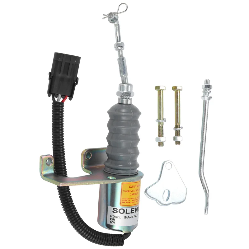 

1 Set Of 12V Flameout Solenoid Valve Diesel Engine Stop Solenoid 1751ES SA-3742-12 For Engineering Vehicles Accessories