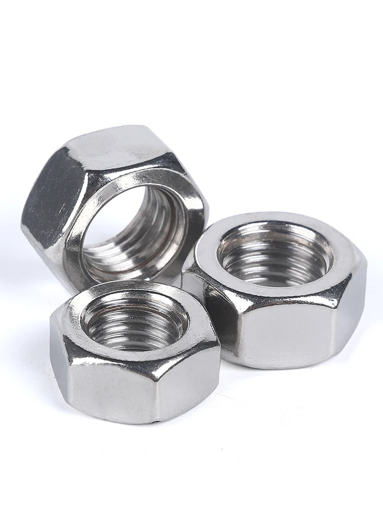 A2 304 Stainless Steel Inch Hex Hexagon Nut for 4-40 6-32 8-32 10-24 1/4 5/16 3/8 7/16 1/2 3/4 5/8 Inch Hex Hexagon Nut Screw