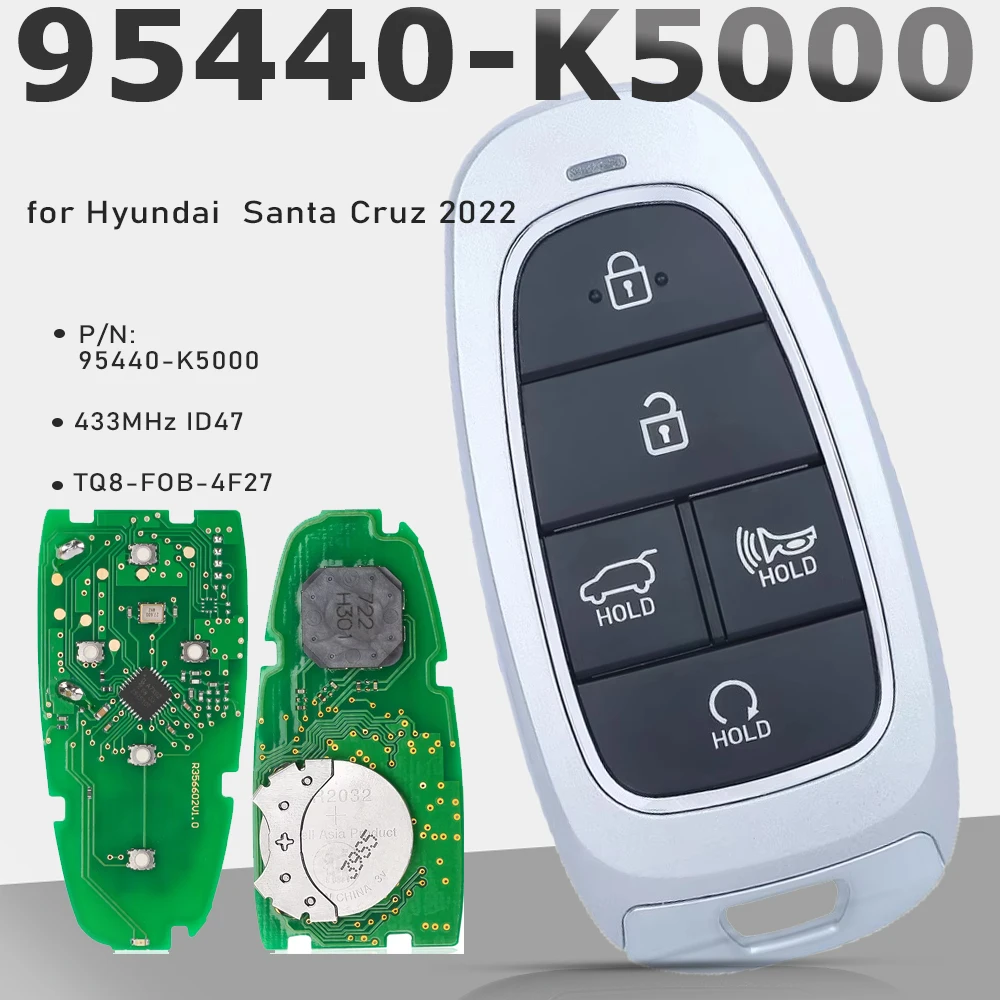 

KEYECU 95440-K5000 ,TQ8-F08-4F27 for Hyundai Santa Cruz 2022 Smart Remote Key Keyless Go 433MHZ ID47 Fob