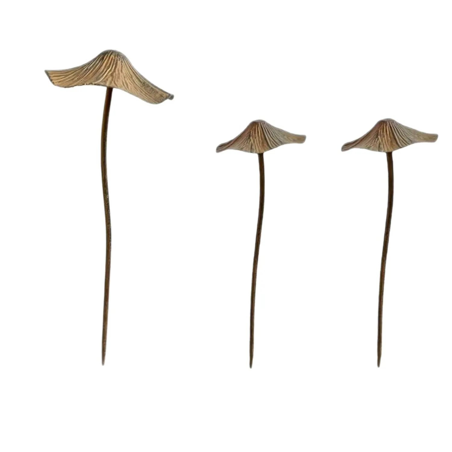 Retro Metal Rusty Mushroom Garden Decor Iron Mushroom Stakes Outdoor Rusty Mushroom Garden Statues Sculptures Bonsai Accessories