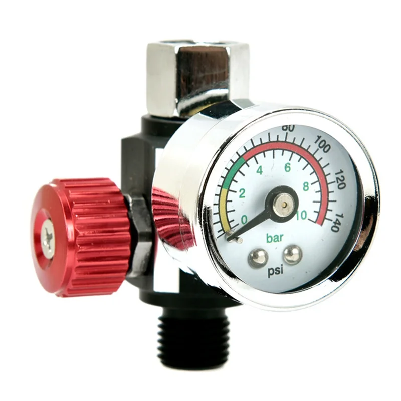 AA63 HOT luchtcompressor regelklep met manometer, voor nauwkeurige controle in lucht/pneumatisch gereedschap met PF20-connector