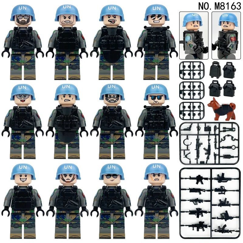 Blocchi di costruzione per bambini Giocattolo Mini Figura Bambole umanoide Personaggio dei cartoni animati Regalo di compleanno Set da gioco educativo per bambini