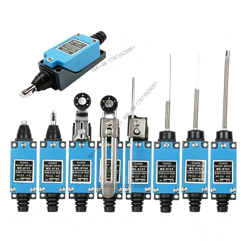 ME8108 8104 ME8107 9101 8169 8122 8111 8166 1NO1NC Momentary Rotary Lever Adjustable Roller Limit Switch CNC Industrial