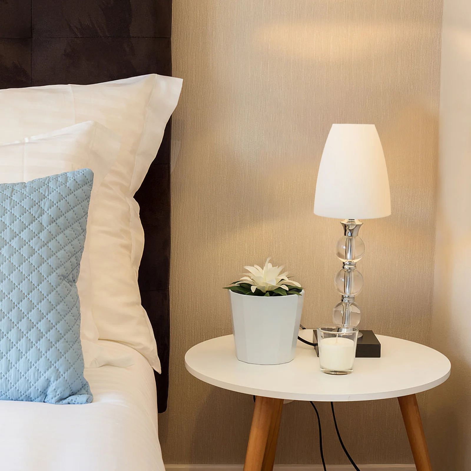 

2pcs Plastic Replacement Simple Cover For Table Decorative Light Shade Bedside Floor Lamp Shades For Wall Lamp Shades