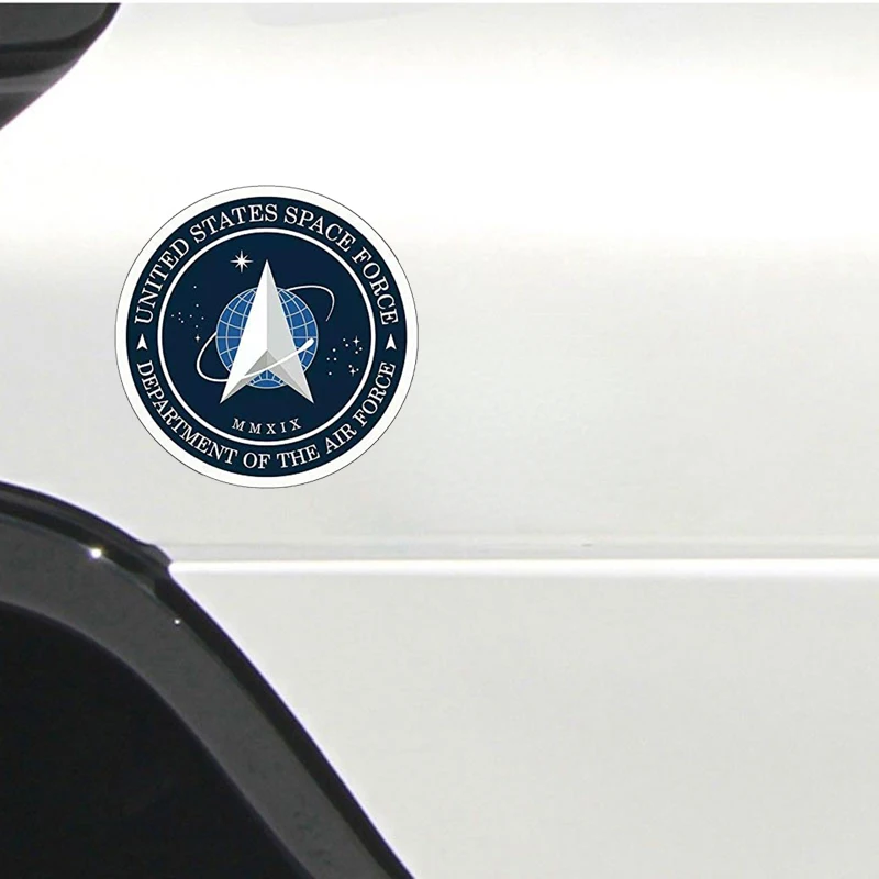 Official Round US Space Force Logo Car Sticker Dept of Air Force Trump Insignia Seal PVC Car Window Motorcycle Vinyl Decals