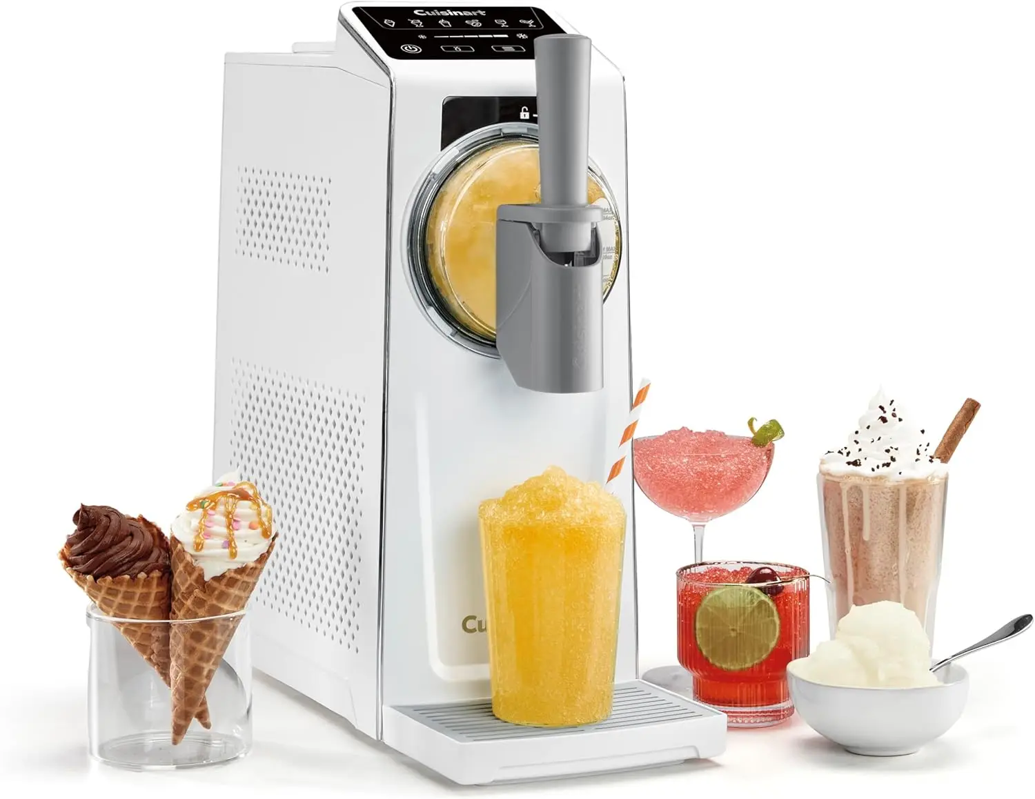 

6-in-1 Slushy & Soft-Serve Maker, Ice Cream Maker Machine Makes Soft-Serve Ice Cream, Slushies, Sorbet and More, Quick-Freeze