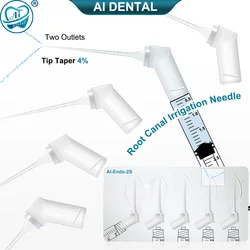 AI-Endo-2S Dental Disposable Endo Irrigation Syringe Needle Tips 27mm Polypropylene Body for Root Canal Washing 30pcs/box