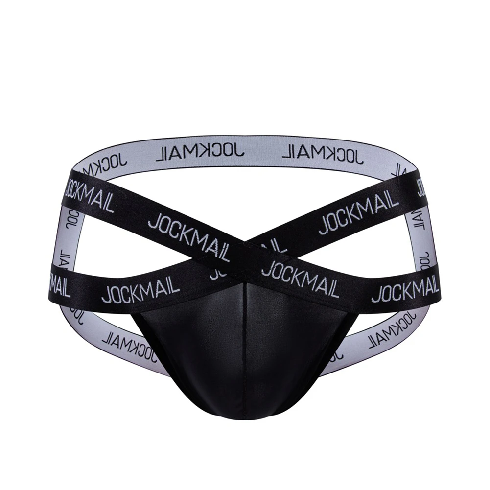 

Men Jock Strap Briefs Pouch Panties Ice Silk Sheer Underwear Sexy Underpants Scrotum Bulge Exposed Butt G-string