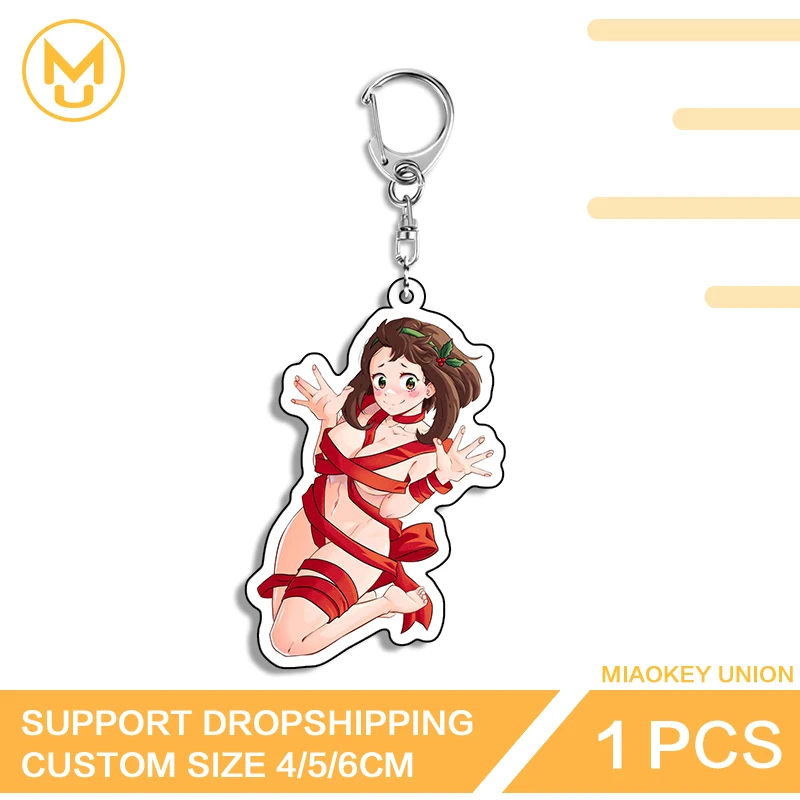 مغرية ملزمة Uraraka Ochako مزدوجة الوجهين كيرينغ الساخن بيع خفيفة الوزن ازياء الدعائم مجوهرات فريدة DIY الديكور