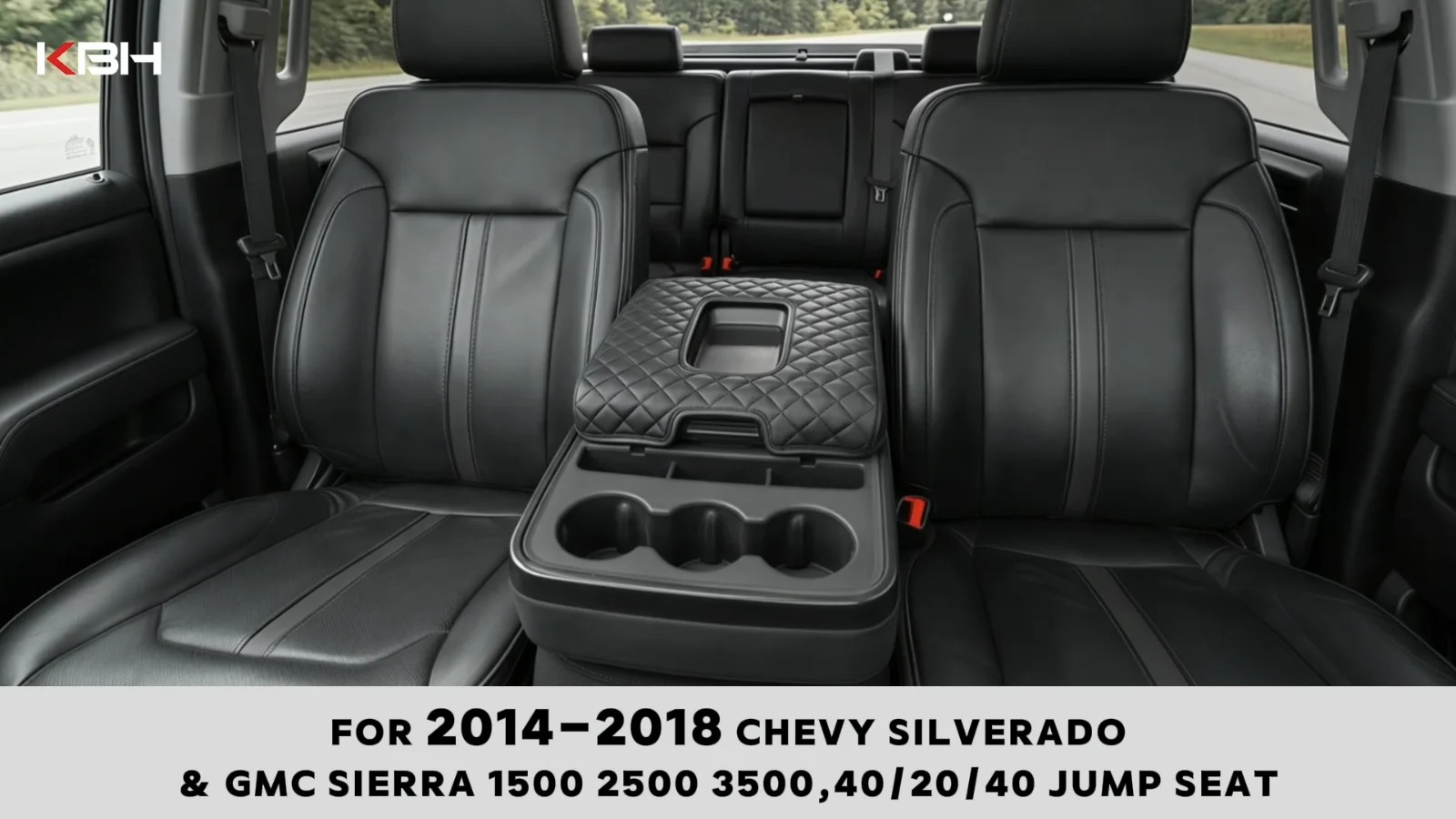 Armlehnenabdeckung für den Mittelarmlehnenbereich des Jump Seat für GMC Sierra und Chevy Silverado, Modelle 2014-2018, 15, 16, 17 – Detail 2