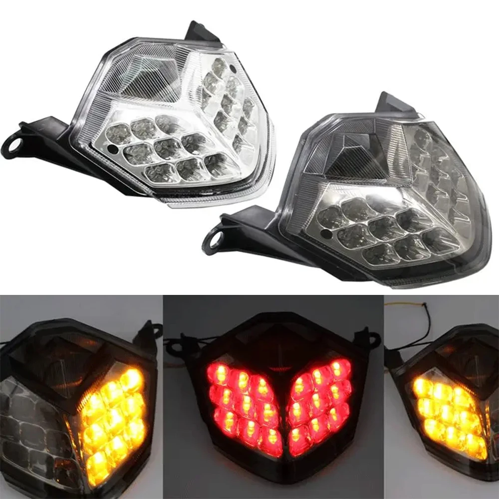 Nuoxintr  Motorcycle LED Tail Light Rear Tail Light Motocross Dirt Bike Moto LED Tail Light Accessories for Kawasaki Z750 Z1000