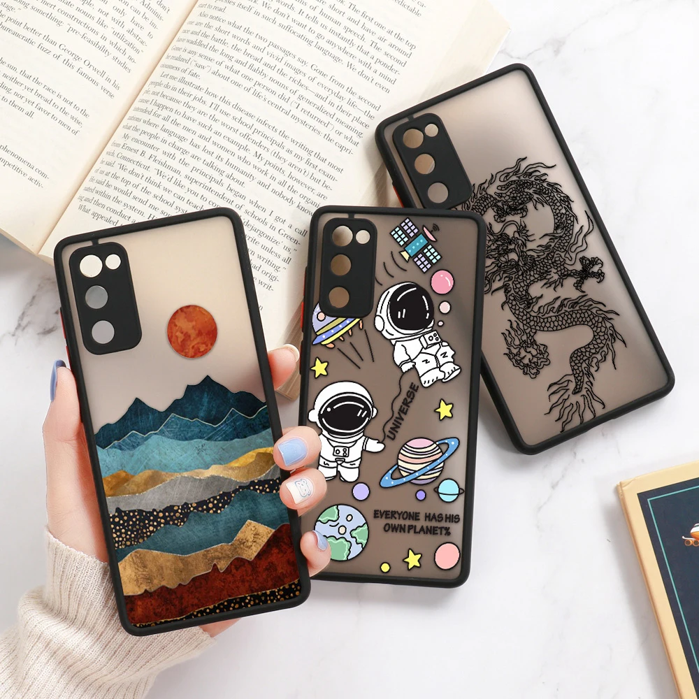 Sunset Matte Case For Samsung S24 Ultra S23 S22 Plus S21 FE S20 A55 A54 5G A53 A52 A35 A34 A33 A32 A13 A05 Soft Shockproof Cover