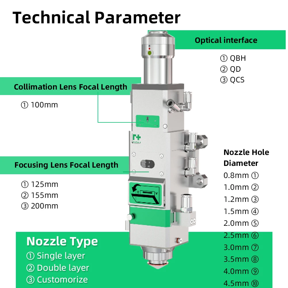 Raytools Fiber Laser Cutting Head BT210S BM111 BM06K BS12K 2D Flat 3D Tube Metal Cutting Original Raytools Laser Processing Head