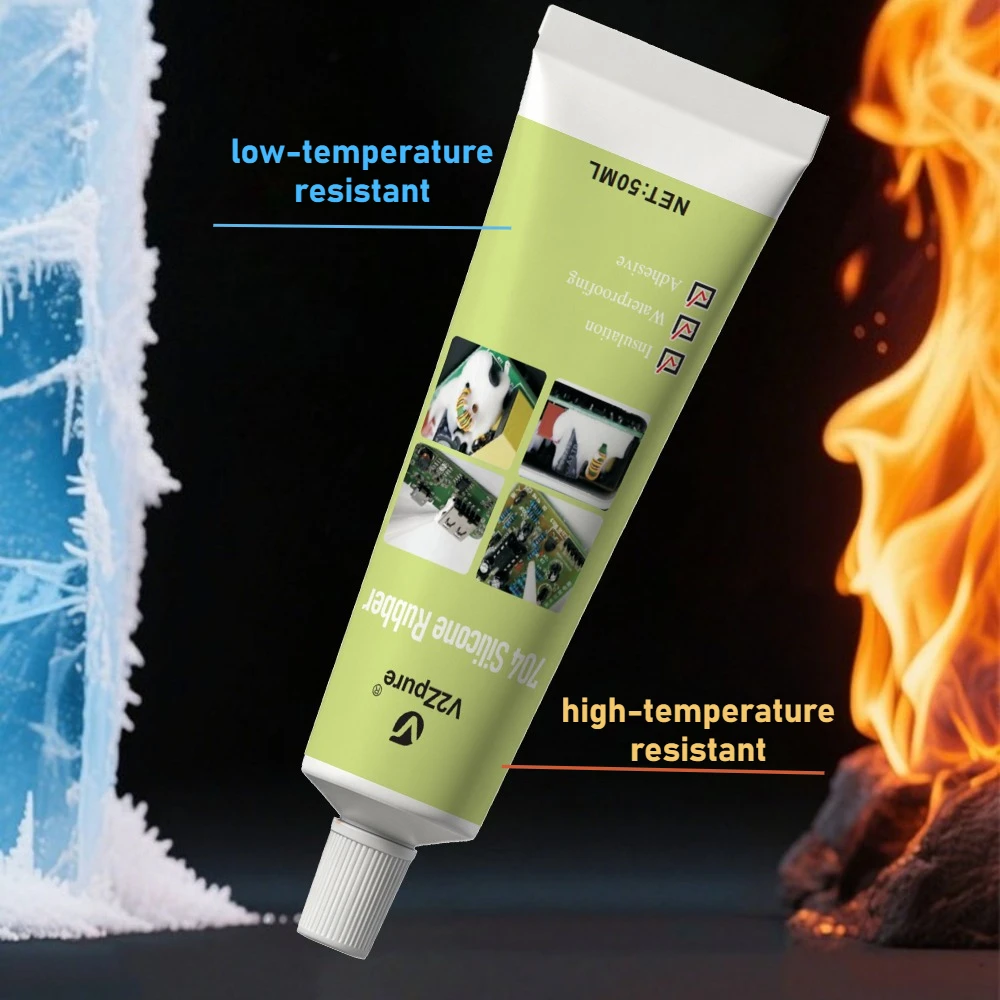 704 White Silicone Rubber HighTemperature Resistant Electronic Sealant Waterproof Insulation Circuit Board Adhesive Filling Glue