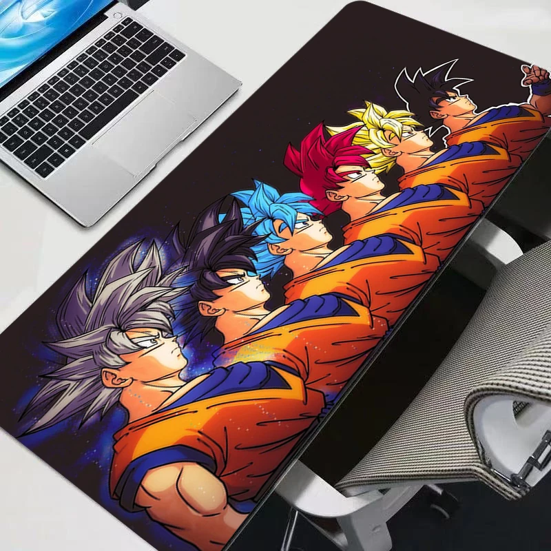 Mauspad Dragon Ball Z Gaming-Tastaturunterlage Laptop Coole Anime-Mausmatte Spiel-Geschenke Mauspads DBZ Schreibtischunterlage PC-Gamer-Teppich