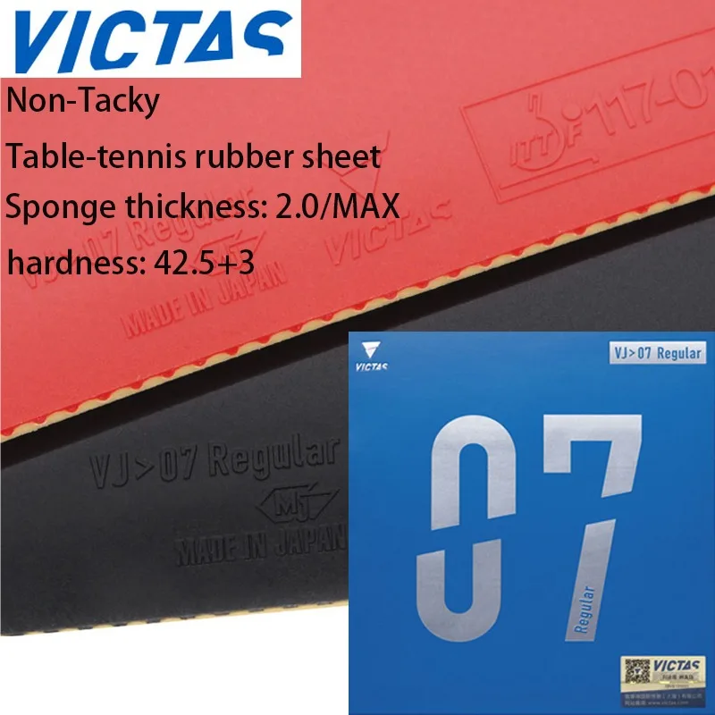 VICTAS VJ-07 Regular Table-tennis Rubber Non-Tacky Surface 42.5+3 Hardness Sponge for All-Round Play Styles Ping Pong Rubber