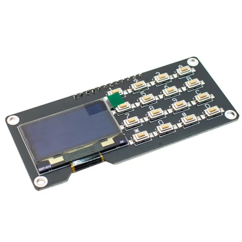 0.96 Inch IIC OLED Display SSD1106 SSD1306 With 4X4 Keyboard 16P Button Display Module Screen Module Electronic Kit