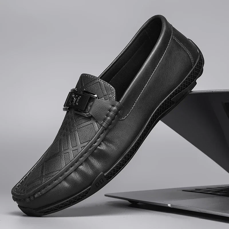 

Роскошные брендовые черные кожаные мужские повседневные туфли, дышащие туфли без шнуровки для вождения, мужские модельные туфли, дизайнерские белые формальные мужские лоферы