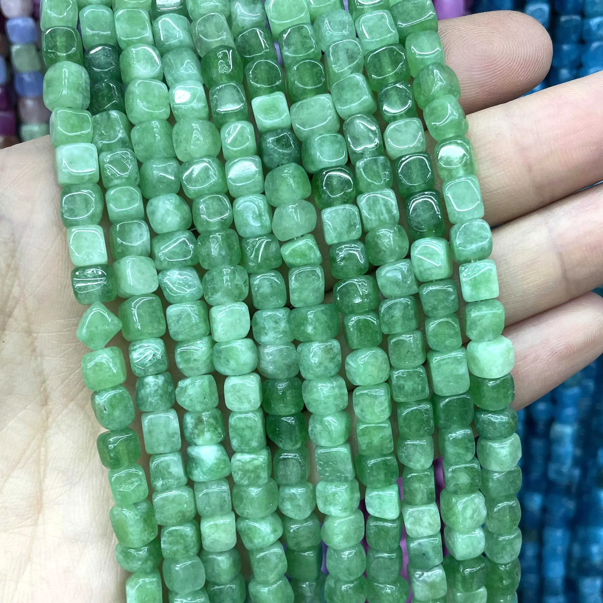 6 8MM Natural Stone Crystal Apatite Tourmaline Aquamarines Morganite Spacer Beads For Jewelry Making DIY Bracelet Necklace