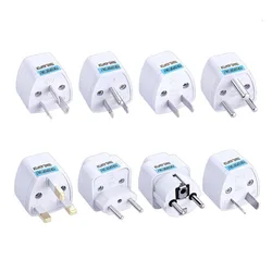 10pcs Universal EU US AU UK Socket Adapter Plug Converter German France South Africa India Russia Brazil Travel Adaptor Plug 10A