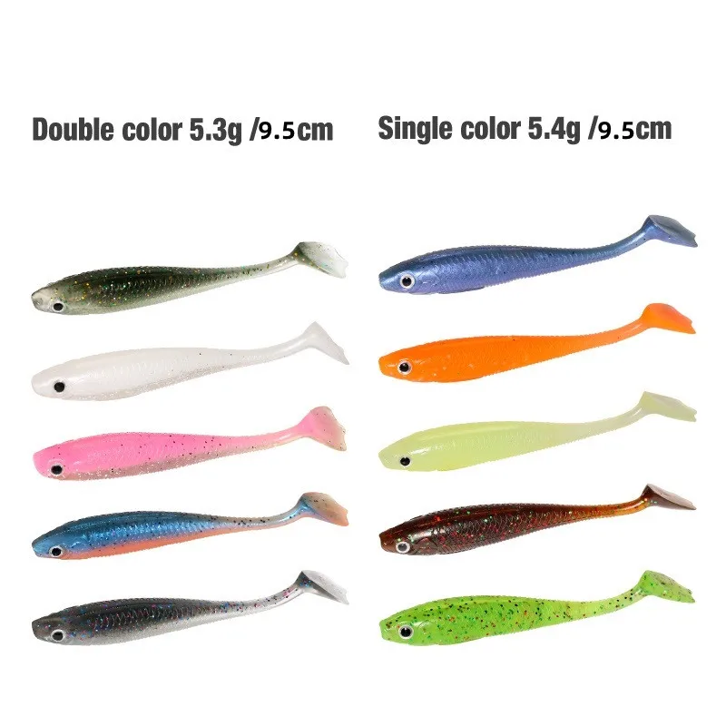 Fishing Lures Set 25Pcs 95mm Soft Fish fake Swimbait for Trolling Wobbler Silicone Bait Kit Sea Fishing Predator Lure with Box