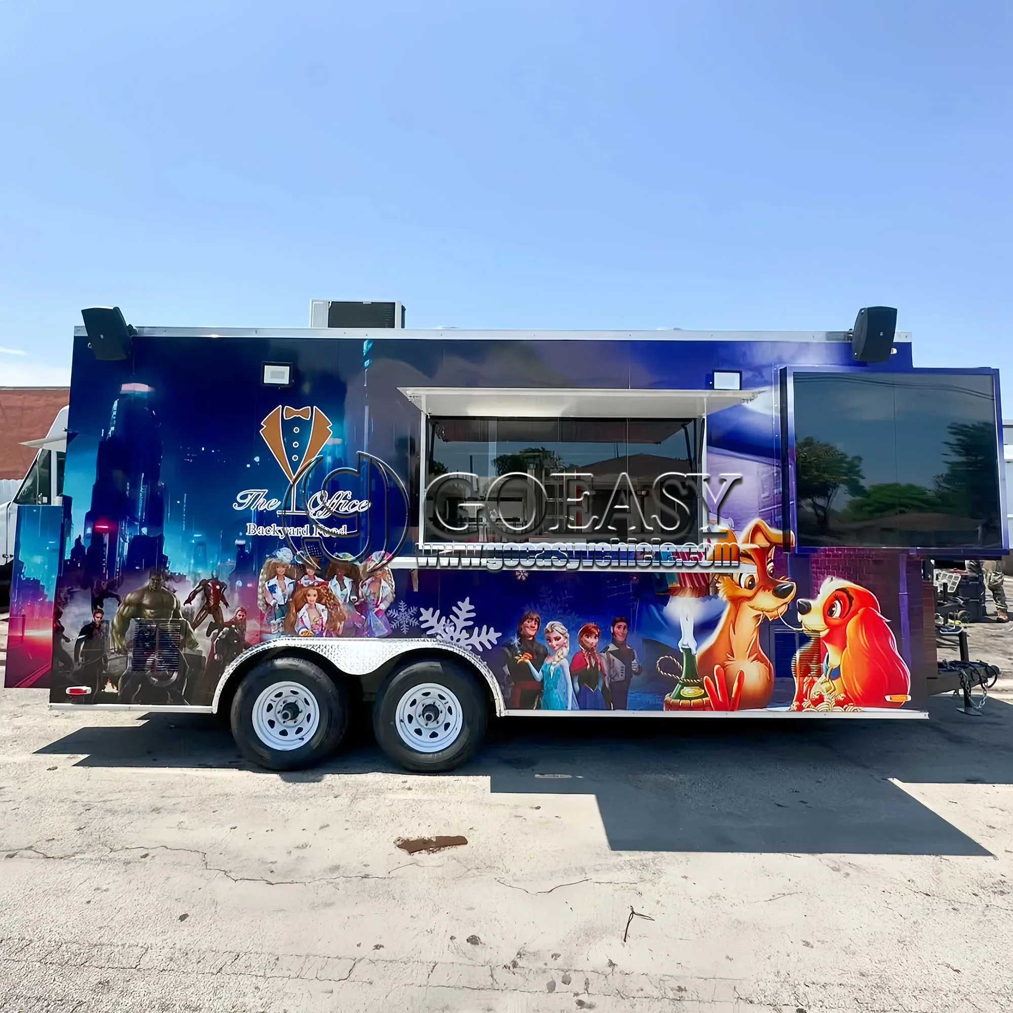 

GOEASY Multi-Cuisine Food Truck BBQ, Pizza, Coffee & Juice Bar in One Mobile Kitchen food trailers mobile foodtrucks