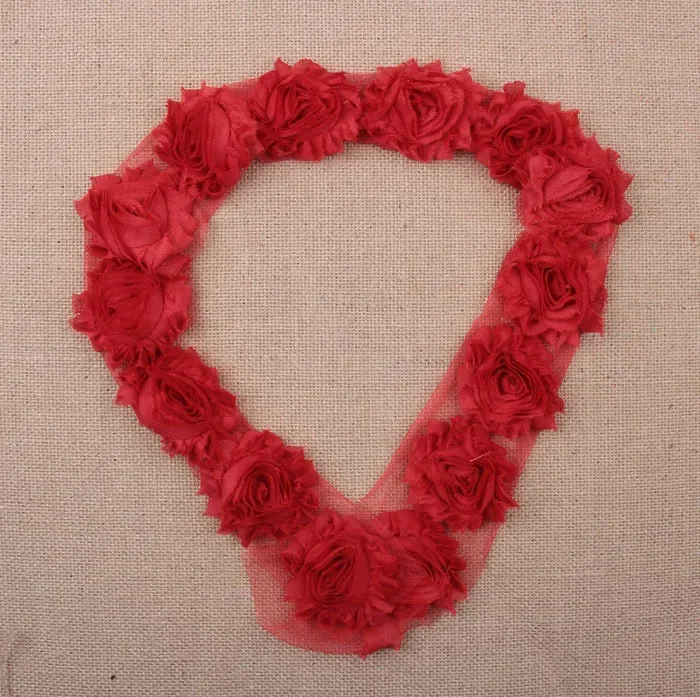 Nishine 1 Yards Chic Shabby Chiffon Flowers Used for Children Hair Accessories 3D Fabric Flower for DIY Baby Headbands Clips
