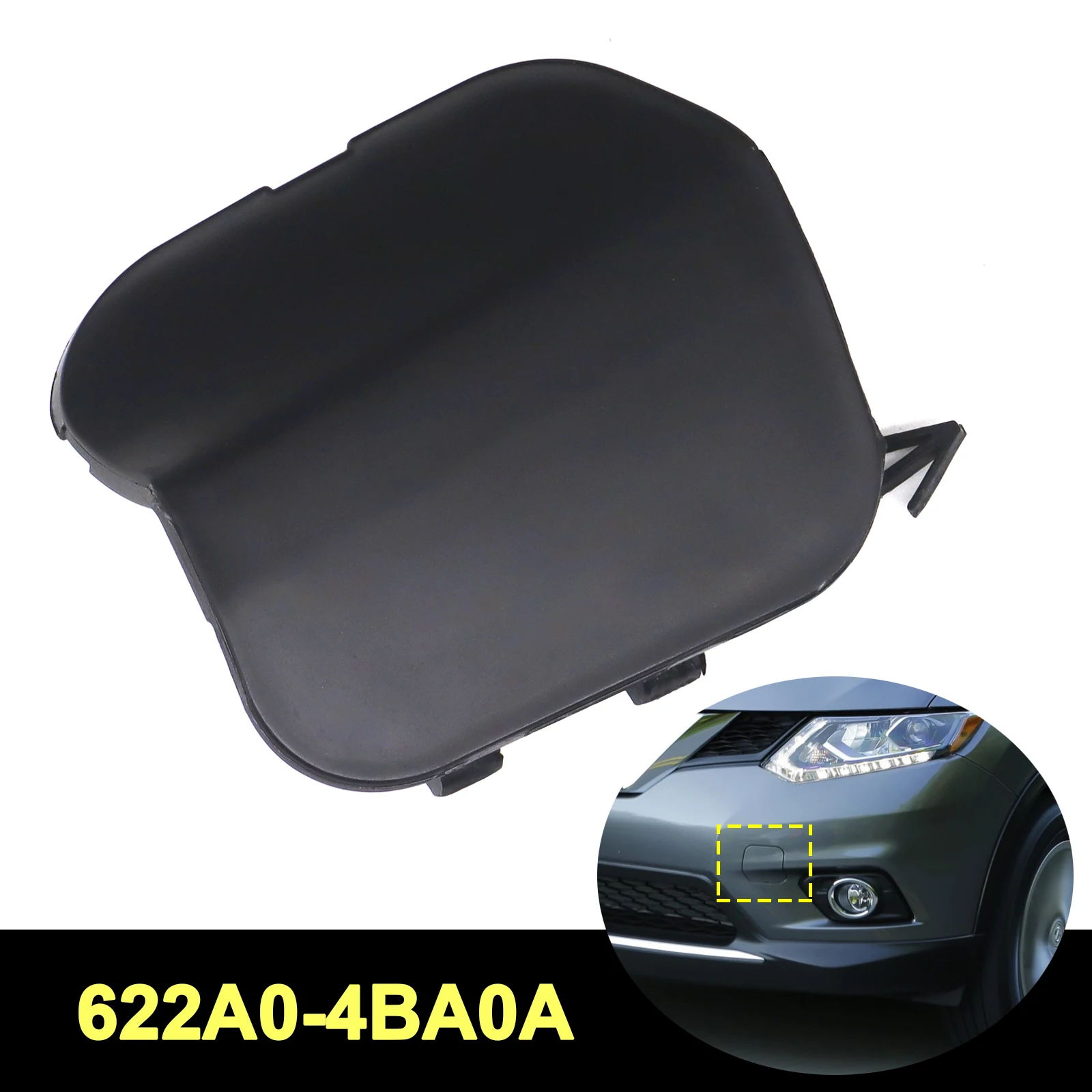 For Nissan Rogue X-Trail T32 2014 2015 2016 Car Front Bumper Tow Hook Cap Cover Lid Overlay Eye Access Trailer Hole 622A0-4BA0A