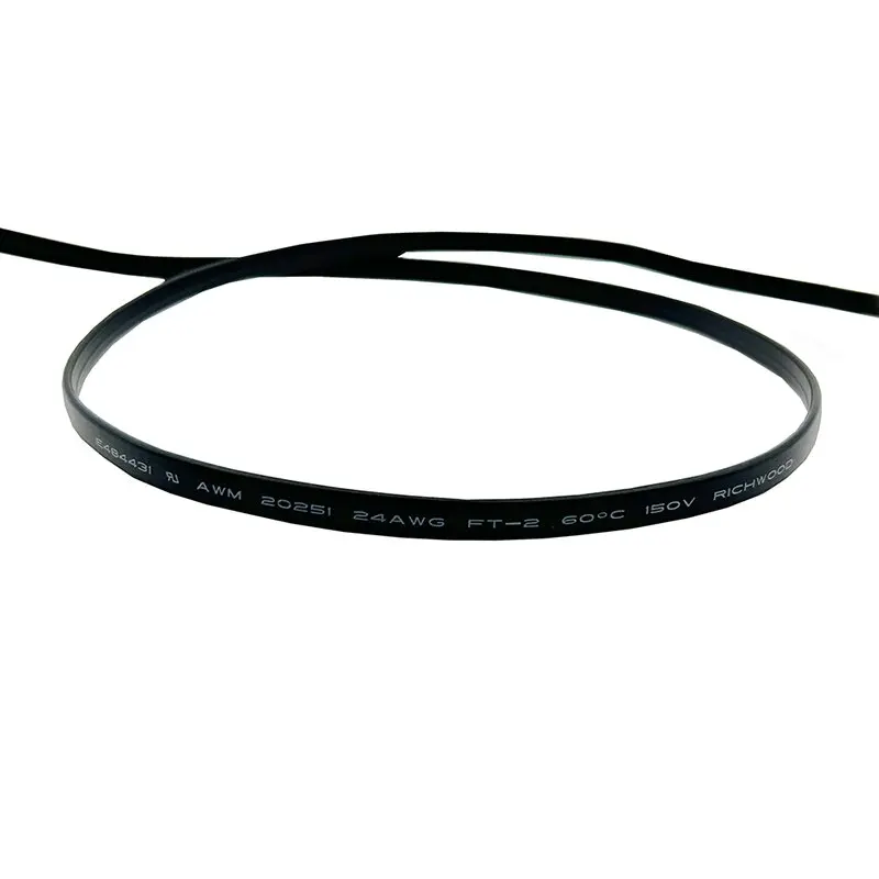 10M UL20251 24AWG 6-core pure copper telephone line 6-core black data cable RJ25 Flat cable
