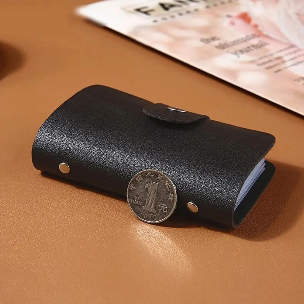 

Men Fashion Portable ID Card Credit Wallet Mini Pouch Multi-card bit PU Leather Business Card Holder Card Bag 24 Bits Card Case