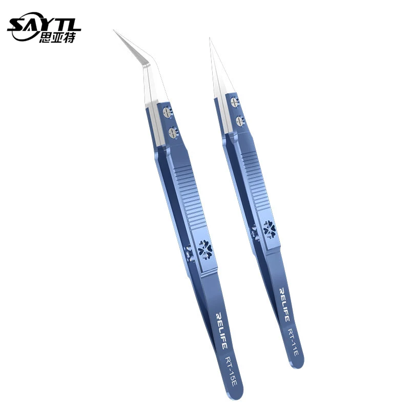 

Professional ceramic Tweezers aluminium alloy Antimagnetic insulation electronic Tweezers thermostability Corrosion protection