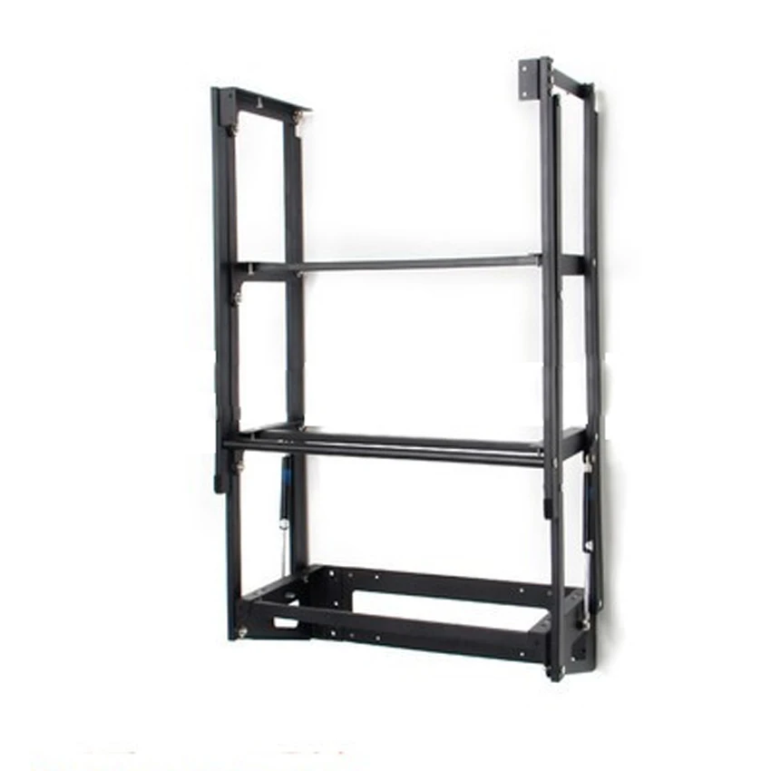 Telescopic Wall-mounted Folding Table Hardware Accessories Cold-rolled Steel Rack 60W*120L*73H bear 80KG Without table plate