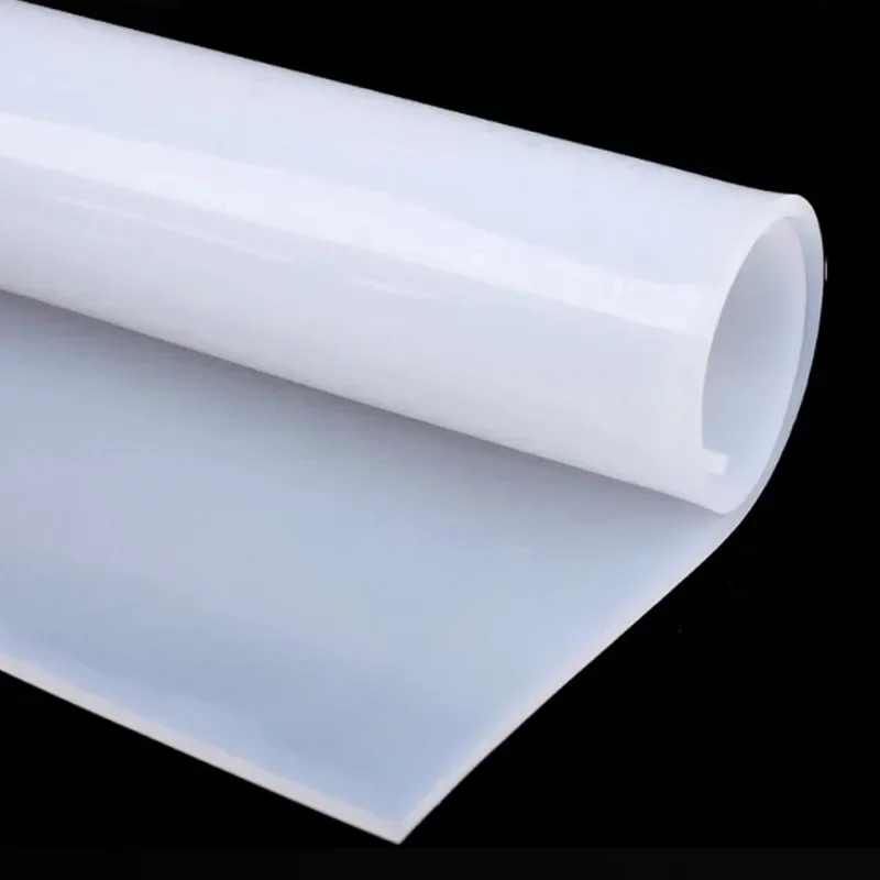 Translucent Silicone Rubber Sheet High Temp Resistance Silica Gel Plate 50x50-500x1000mm