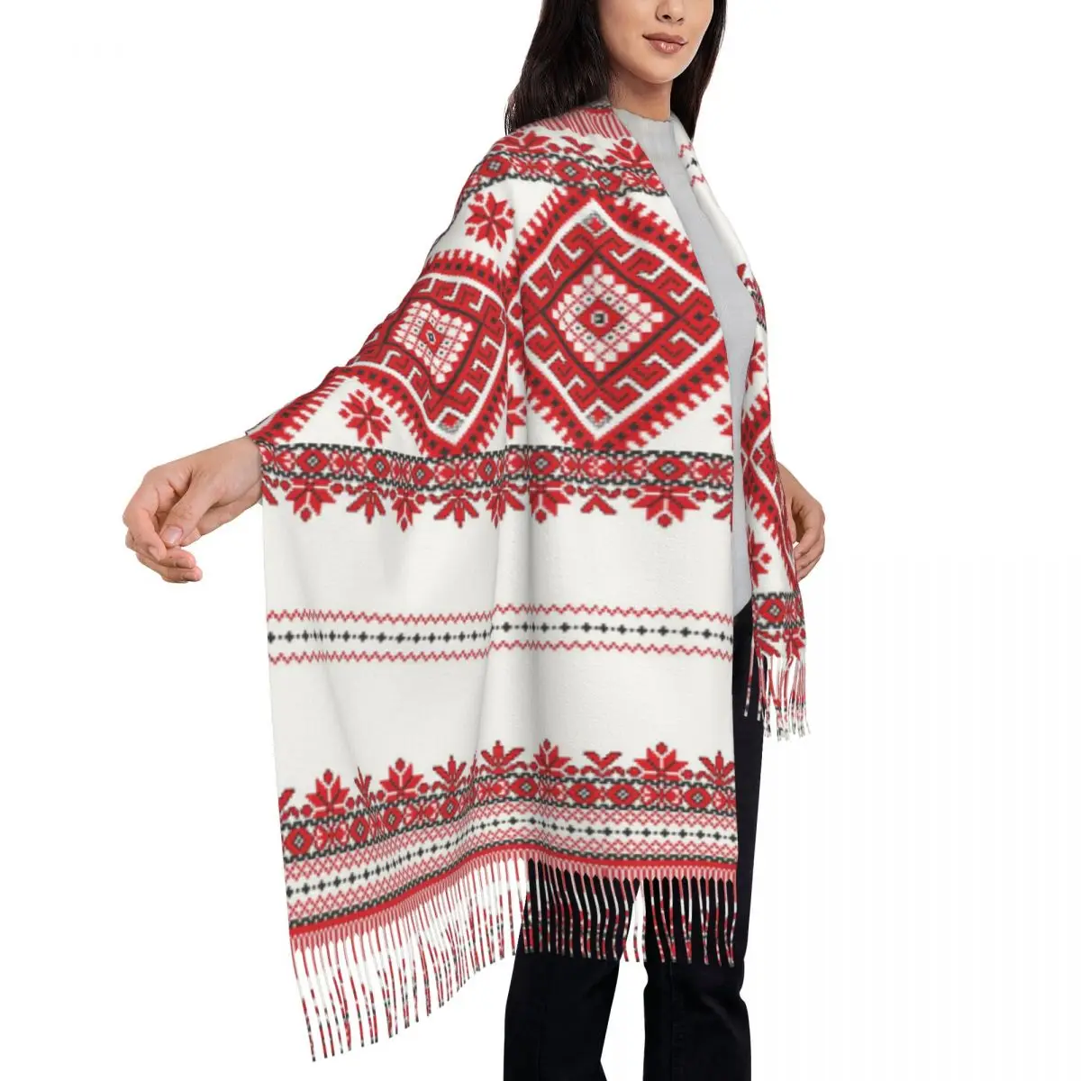 

Croatia Hrvatska Kroatia Hrv Scarf Tassel Scarves Women Soft Warm Shawls and Wraps Long Fall Winter Shawl Wrap