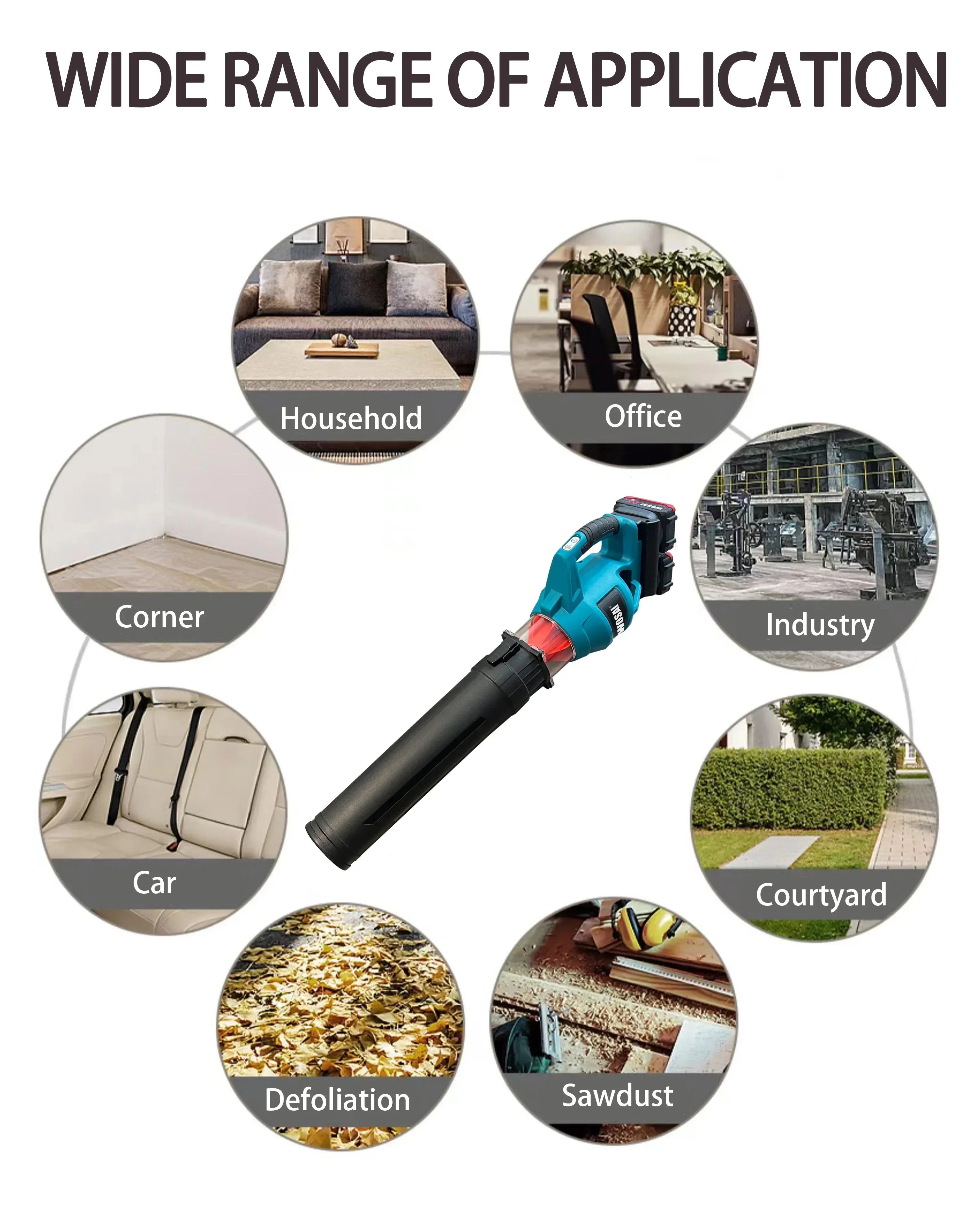 

Nick Easy Operation 250km/h Wind Speed Portable Garden Tools Electric Rechargeable Powerful 40V Cordless Leaf Blower