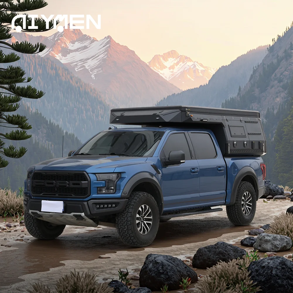 Lightweight Aluminium Fiberglass RV Waterproof Overland Canopy for Off-Road Truck Camper Expedition Pickup Bed 4x4 Box Mini