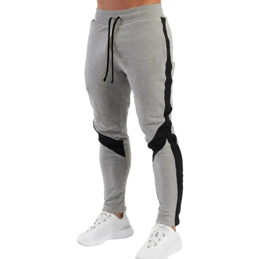 

Casual Trouser Men's Fashionable Sports Drawstring Trousers with Pockets Fast Dry Full Length Pants for Spring Autumn Elastic