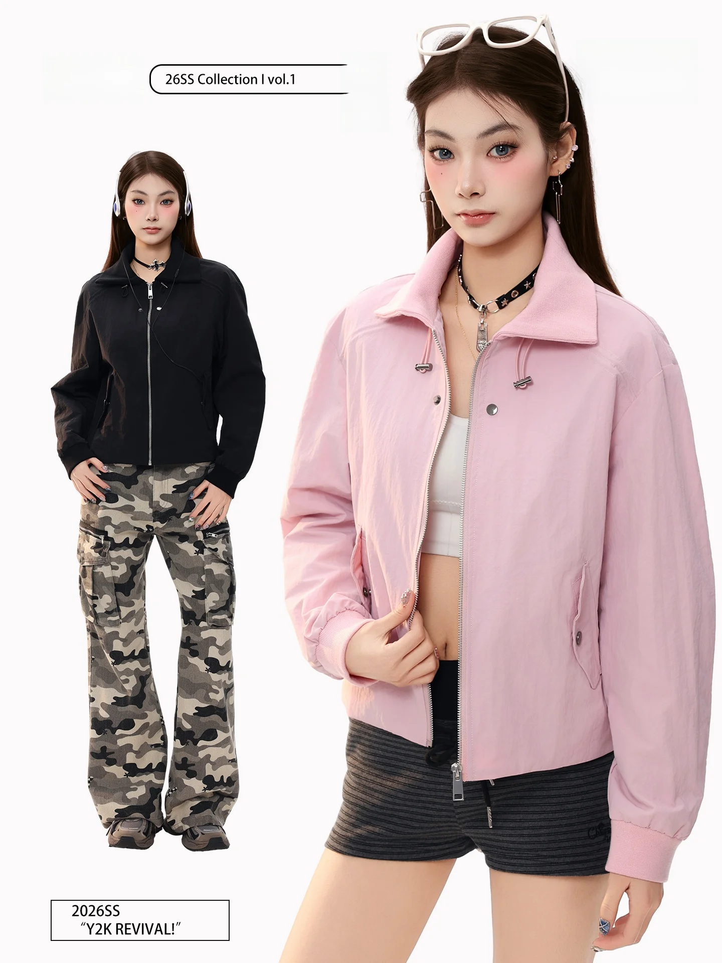 

Женская функциональная ветрозащитная куртка PBB в американском ретро-стиле для ранней весны, новая, на молнии, для активного отдыха, повседневная, свободного кроя