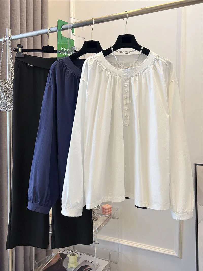 

Модная рубашка с круглым вырезом, винтажные однотонные Повседневные базовые футболки для девочек, короткие удобные корейские искусственные милые шикарные топы для женщин