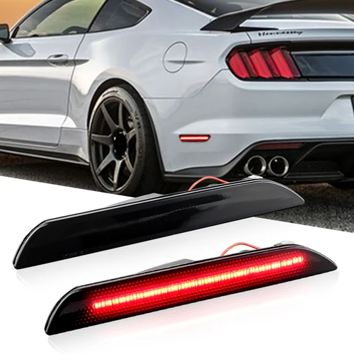 Luces LED laterales para guardabarros de coche Ford Mustang, luces de posición laterales Rojas traseras, 2 piezas, 2015, 2016, 2017, 2018, 2019, 2020, 2021, 2022, 2023