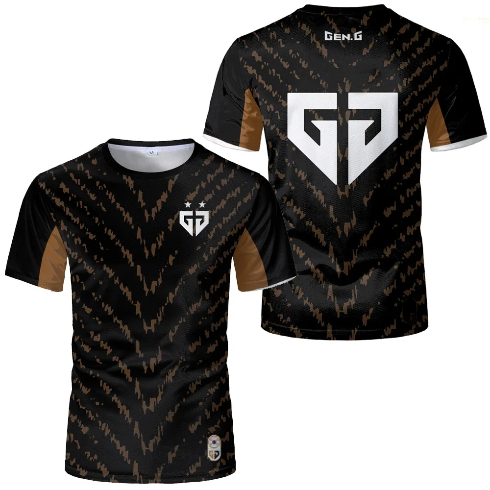 2024 New GEN.G Sports Esports Game Men T-shirt National Team Uniform 3D Printed T Shirt O-Neck Breathable Sport Oversized Tops