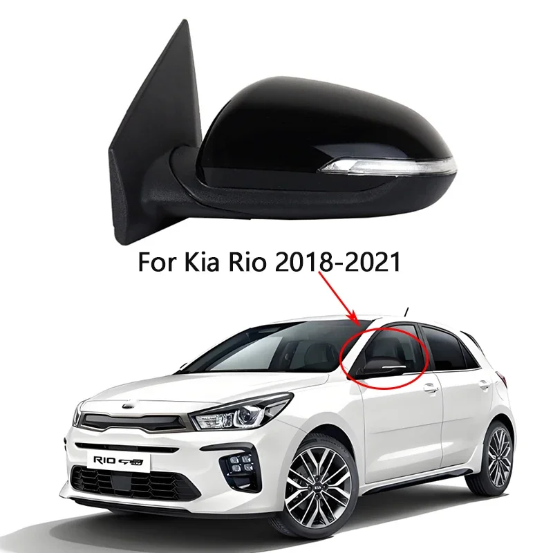 Car Rearview Mirror Assembly For Kia Rio 2018 2019 2020 2021 Auto Door Side Rear View Mirror With Lights Accessories
