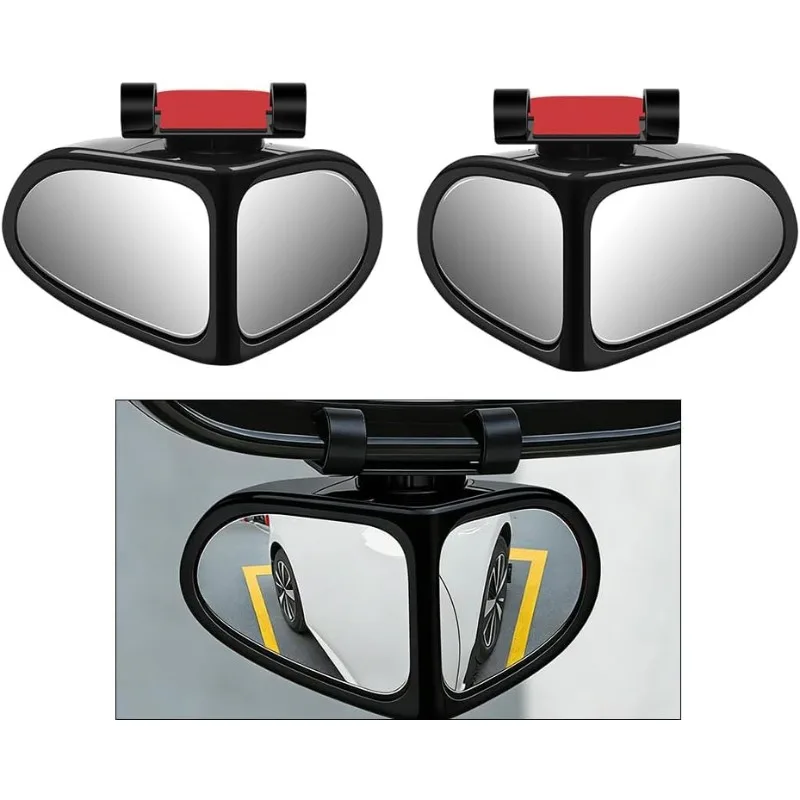 2pcs Blind Spot Mirrors 360° Rotation Convex Side Rearview Mirror Wide Angle Auto Accessories for Car Truck SUV