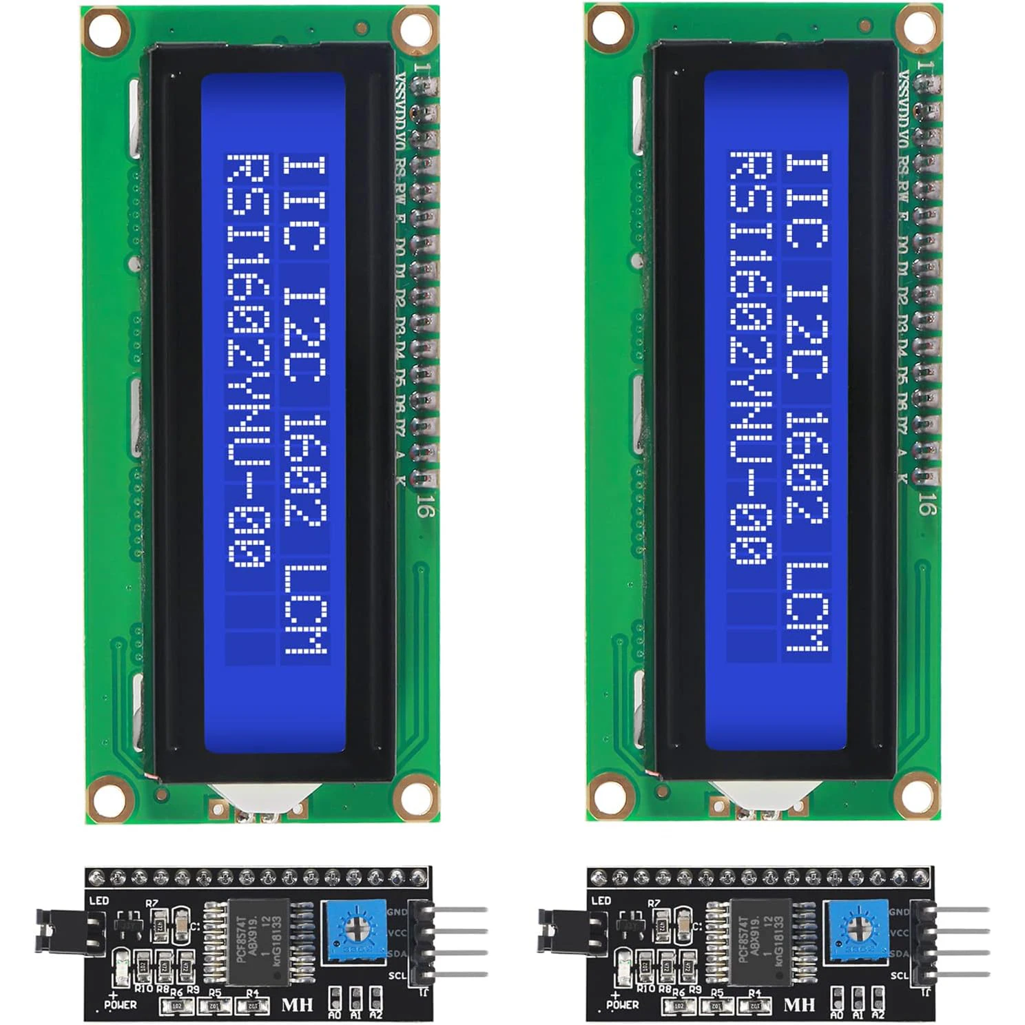 LCD1602 Screen with Backlight LCD Display Module Board 2 x 16 Characters 1602 5v for Ar-duino Duemilanove Robot 1602A UNO R3 MEG