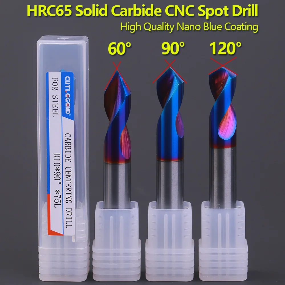 60/90/120 درجة بقعة الحفر 1 مللي متر-20 مللي متر ضياء موقع مركز بت إعداد دليل الطيار ثقب آلة أداة نانو الأزرق طلاء للصلب